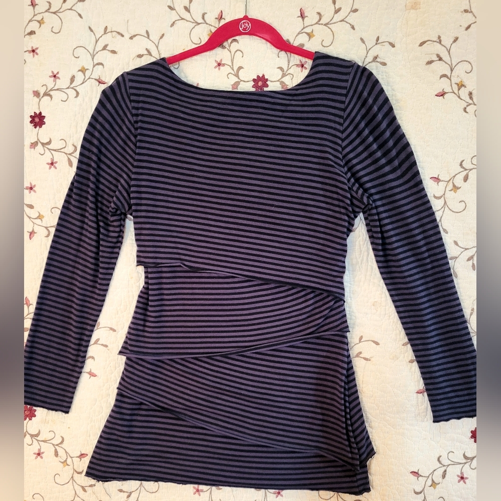 Pyramid Collection Layered Striped Tunic/Sweater - Picture 2 of 5
